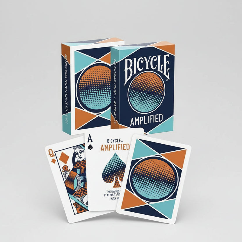 Bicycle Amplified playing cards with a card showing the Ace of Spades.