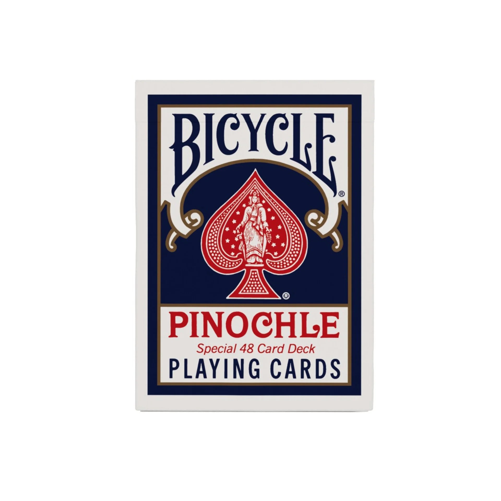 Bicycle Pinochle Playing Cards – Rider Back Brick (12 Decks, Red & Blue, Standard Index)
