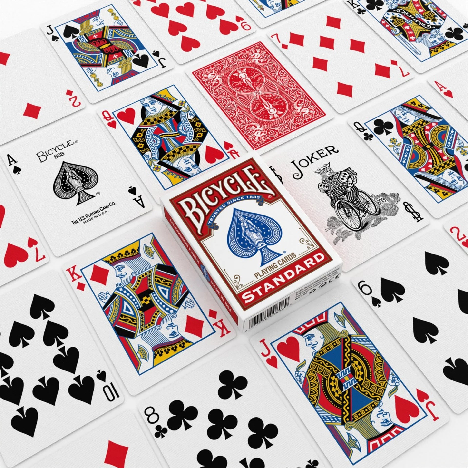 Bicycle® 808 Playing Cards – Rider Back – Red or Blue Deck