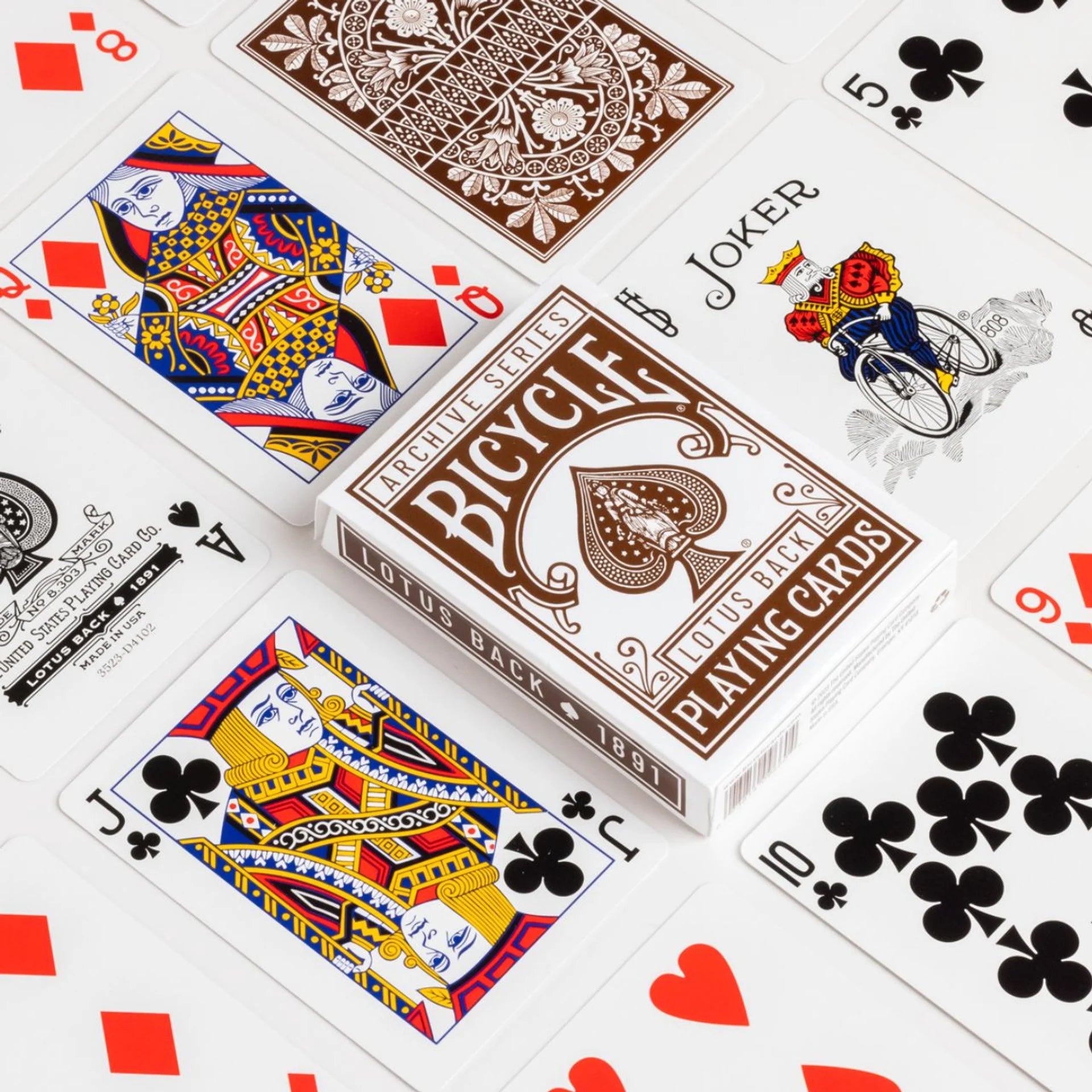 Bicycle Archive Series #6 - Lotus Back 1891 Playing Cards