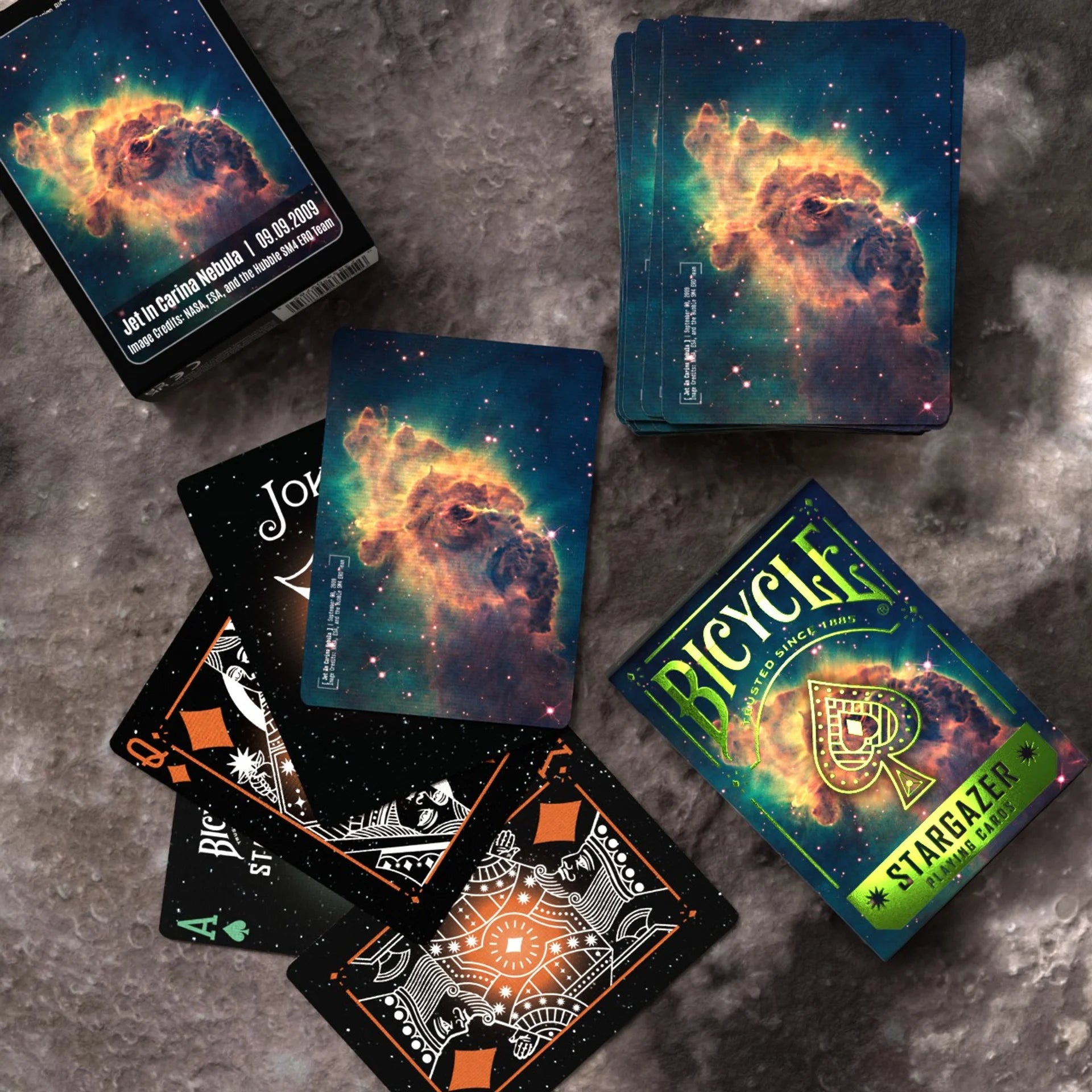 Bicycle Stargazer 203 Playing Cards – Carina Nebula Jet Hubble Photography