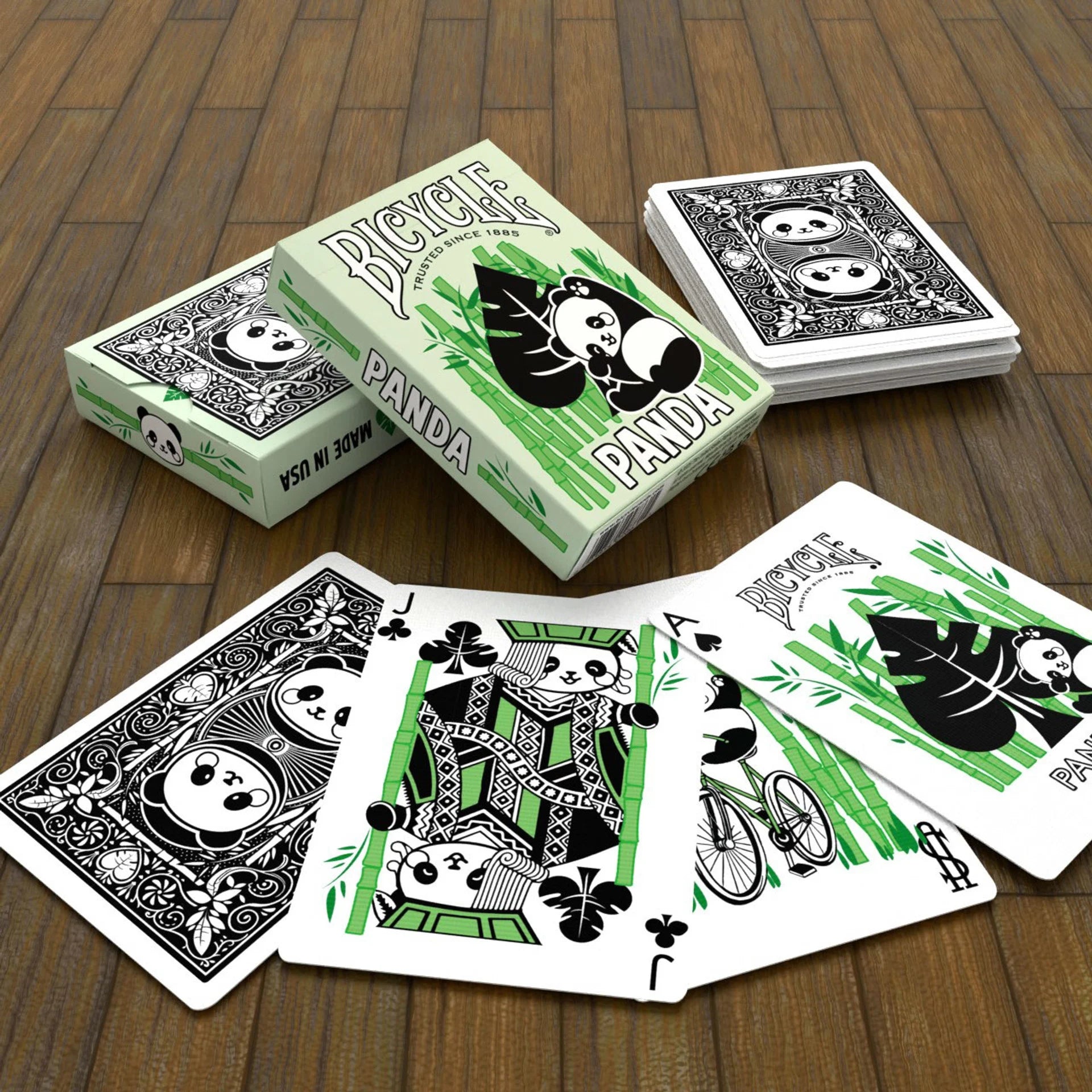 Bicycle Panda Playing Cards – Adorable Custom Court Cards & Bamboo Design