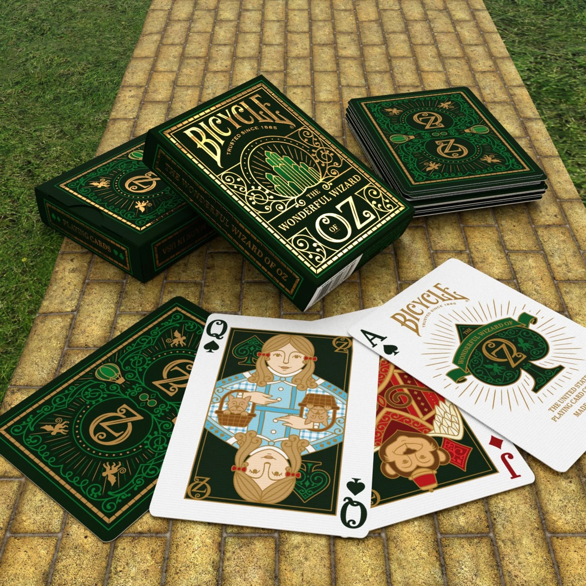 Bicycle The Wonderful Wizard of Oz Playing Cards | Emerald & Gold 2025 Edition
