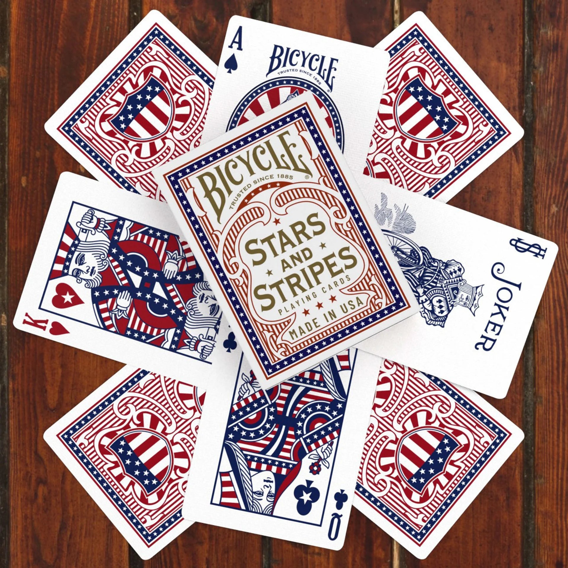 Bicycle Stars and Stripes Playing Cards – Uncle Sam's Patriotic Game Night Deck