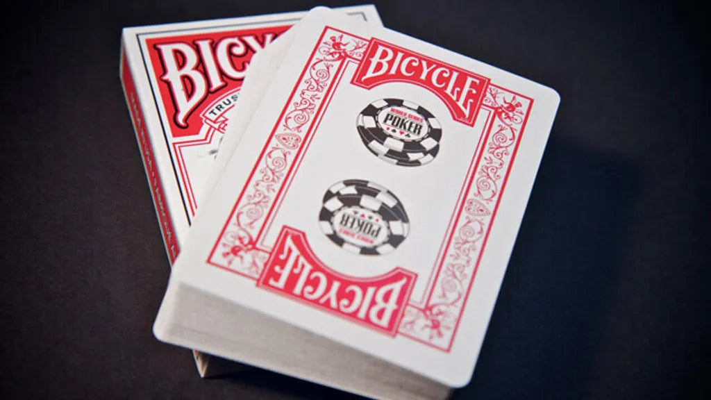 Bicycle playing cards on a dark background