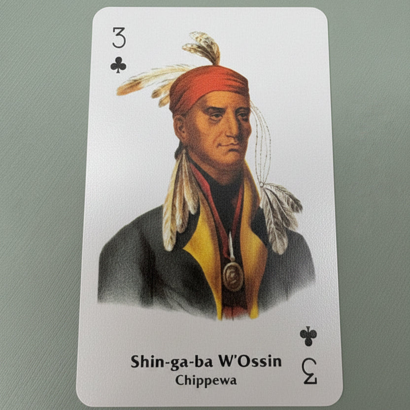 Native American Playing Cards Set One by U.S. Games with portrait of Shin-ga-ba W'Ossin from the Chippewa tribe