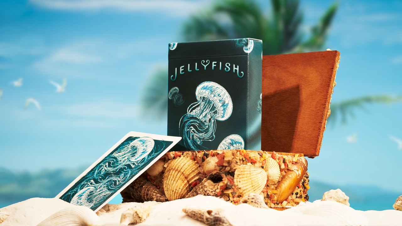 Jellyfish Playing Cards by Penguin Magic with tuck box and jellyfish card back
