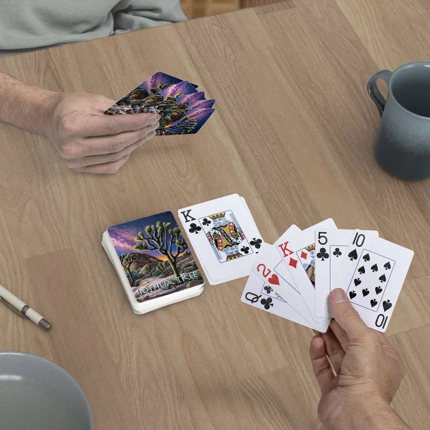 Joshua Tree National Park Playing Cards by Boardwalk used in a casual card game