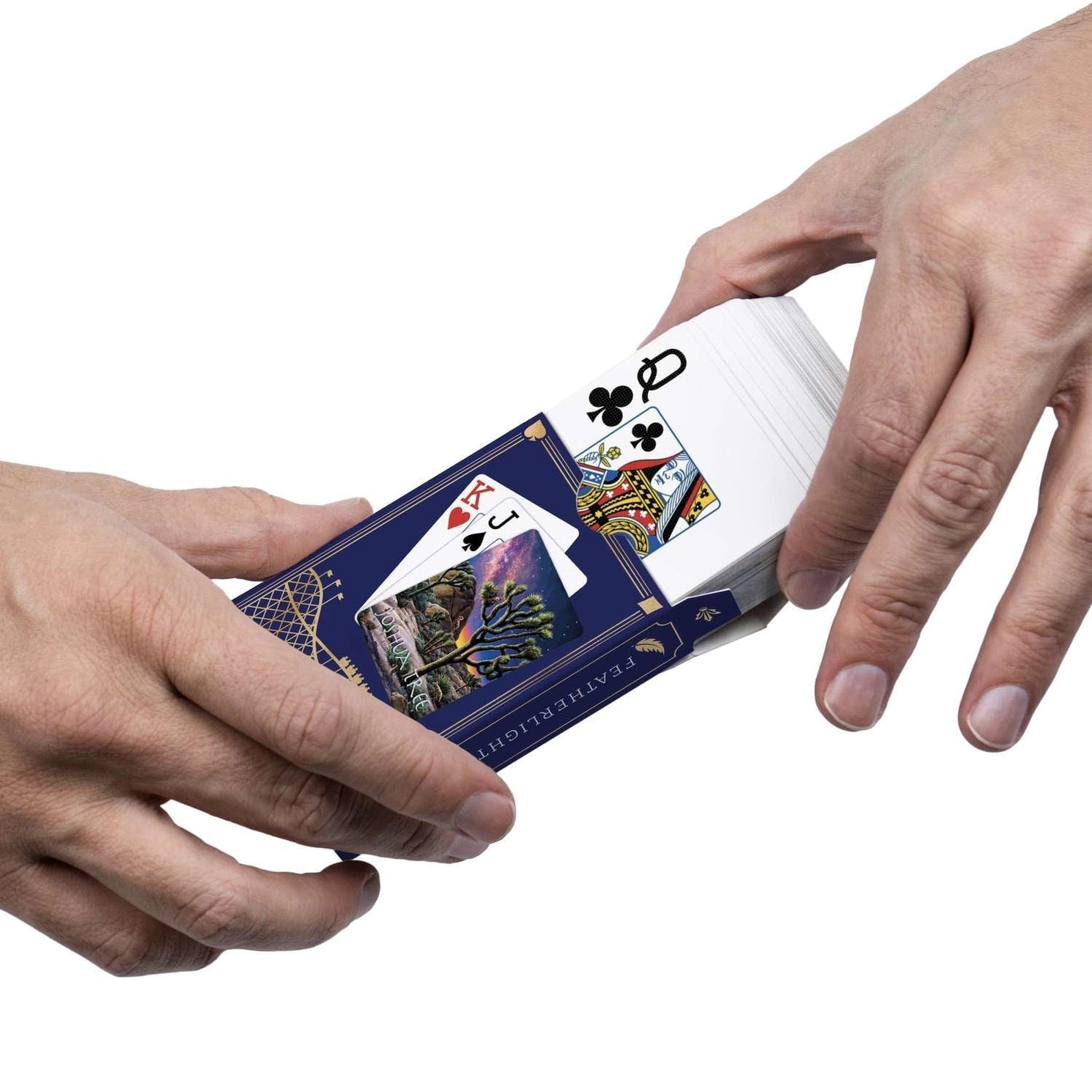 Joshua Tree National Park Playing Cards by Boardwalk being removed from illustrated tuck box