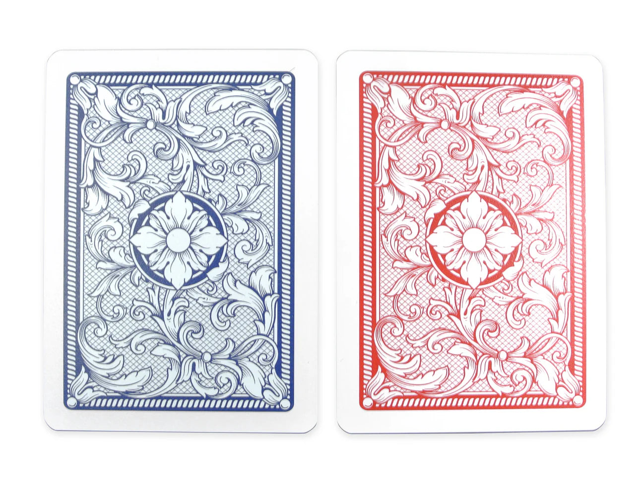 Copag Legacy 4-Color Plastic Double Deck Set – Bridge & Poker Size – Red & Blue – Jumbo Index
