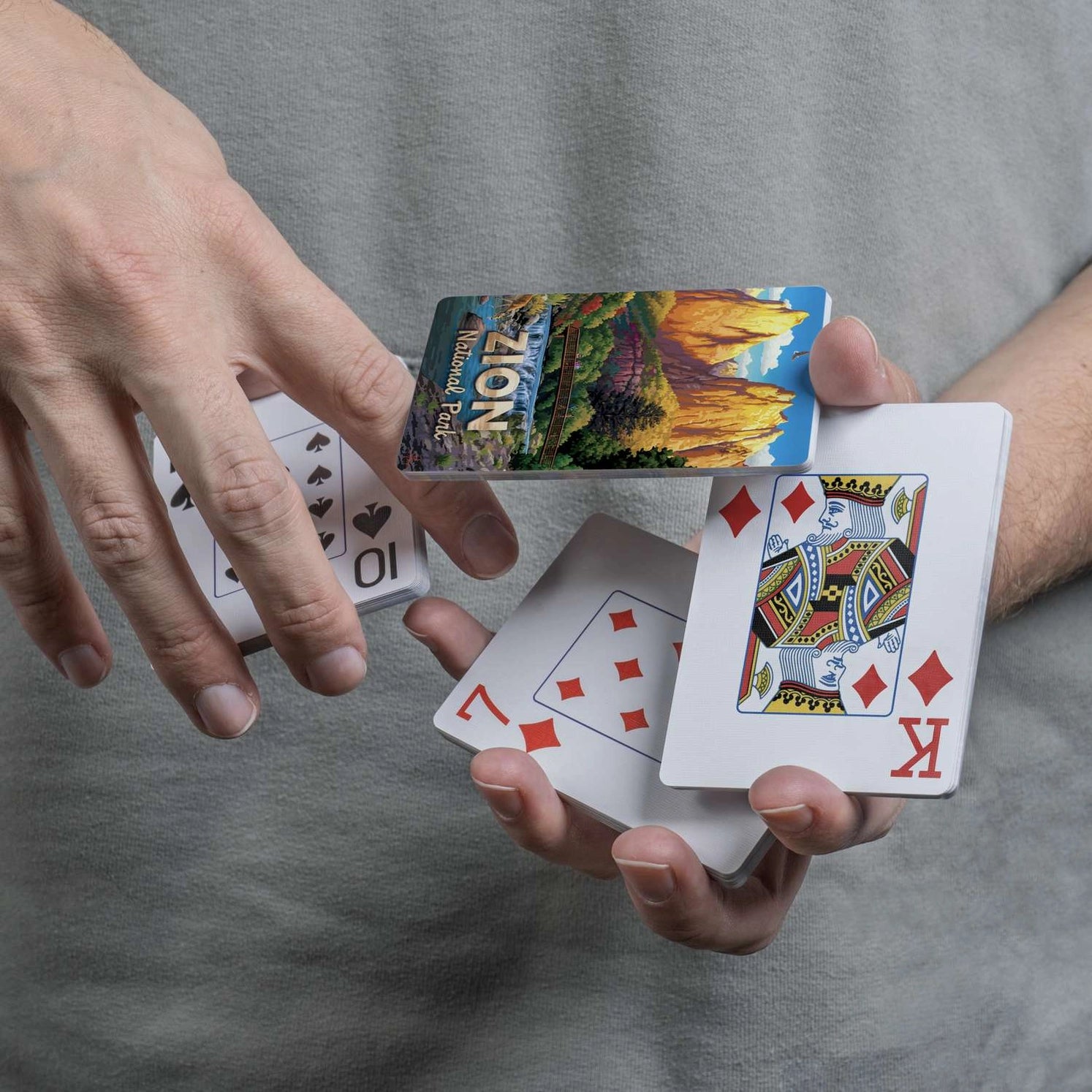 Zion National Park Playing Cards by Boardwalk poker-size cards with canyon landscape artwork