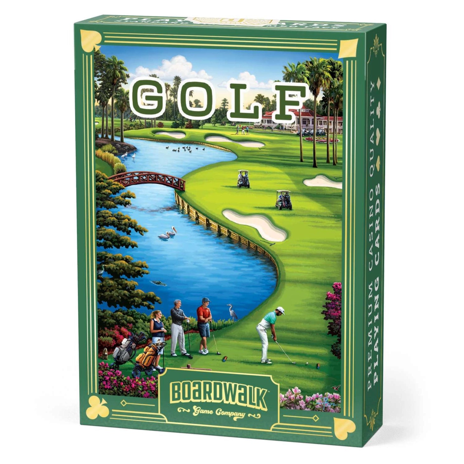 Boardwalk Golf Playing Cards tuck box with scenic golf course artwork