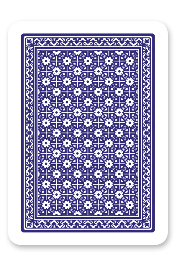 Modiano Super playing card with blue and white geometric pattern