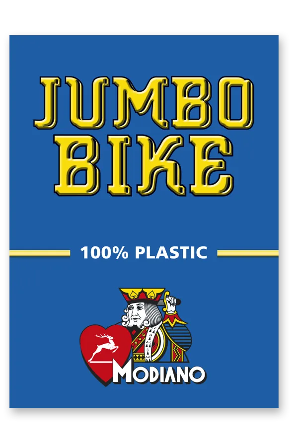 Modiano Poker Bike Trophy 2 Jumbo Index – 100% Plastic – Single Deck Red or Blue