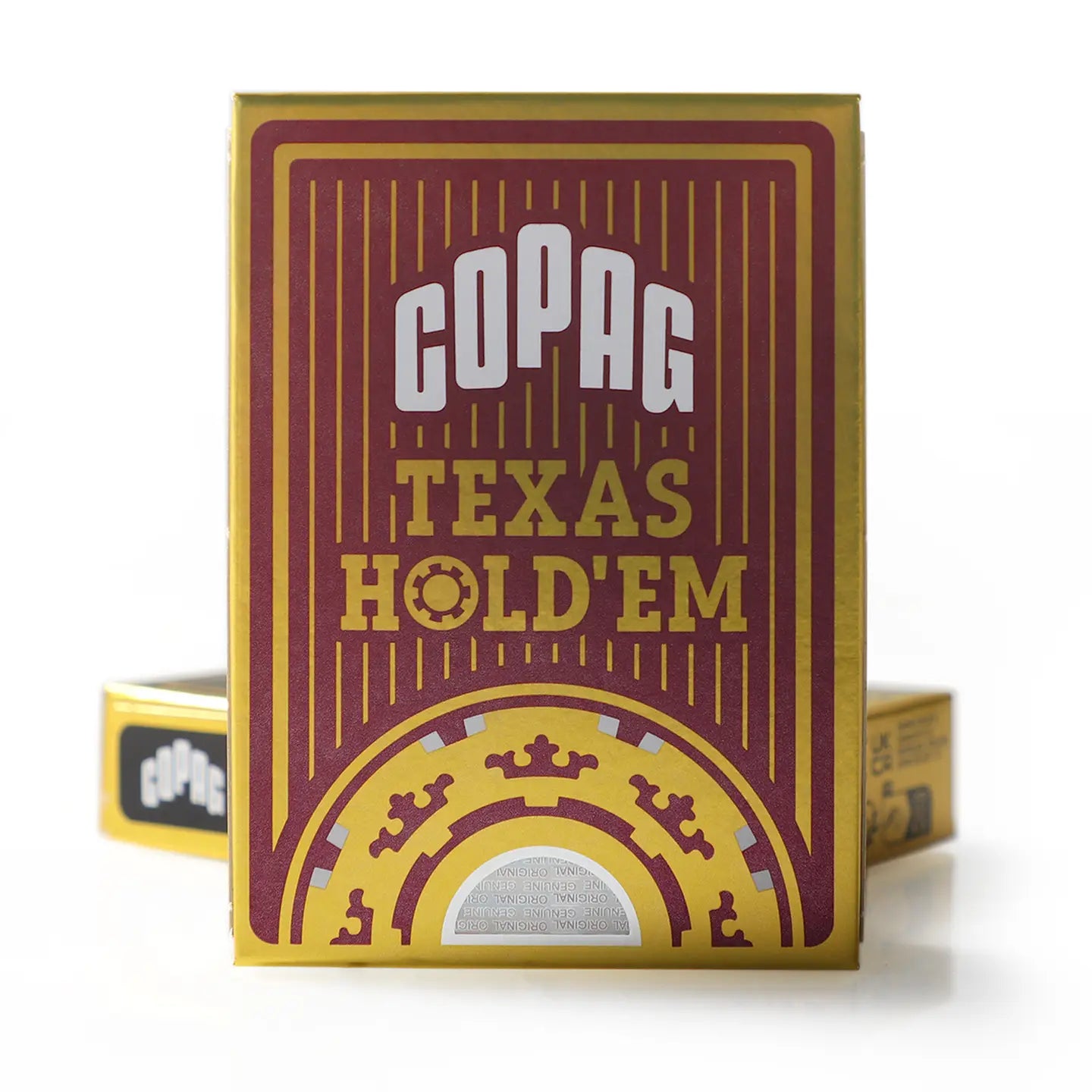 Copag Texas Hold'em playing cards packaging on a white background