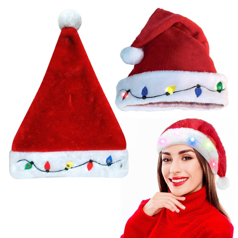 16" Christmas Hat with 5-LED Lights