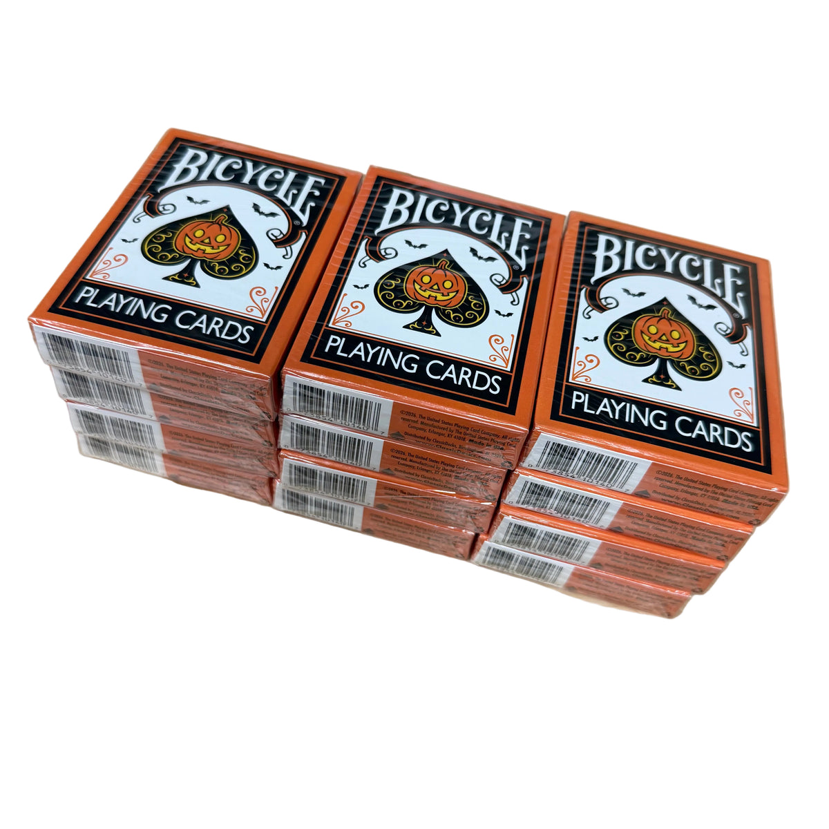 Bicycle Classic Halloween Playing Cards – 2026 Orange Edition – Brick (12 Decks)