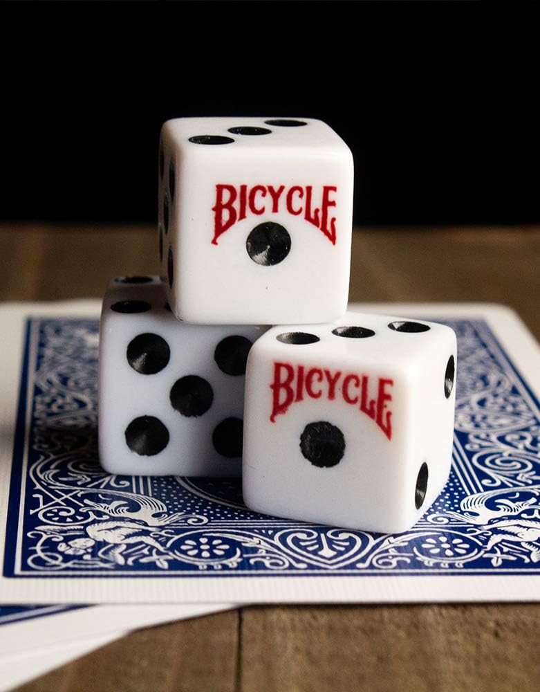 Bicycle 5 Count Dice Pack - Classic White Dice with Black Pips