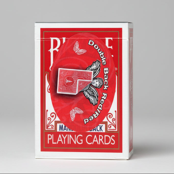 Red Bicycle Manolin double back playing card deck with visible branding on a white background