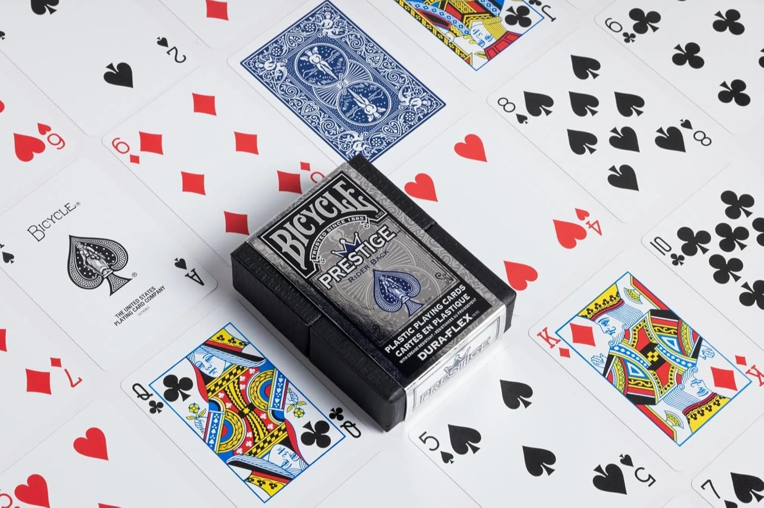 Bicycle Prestige Playing Cards – Red & Blue 100% Plastic
