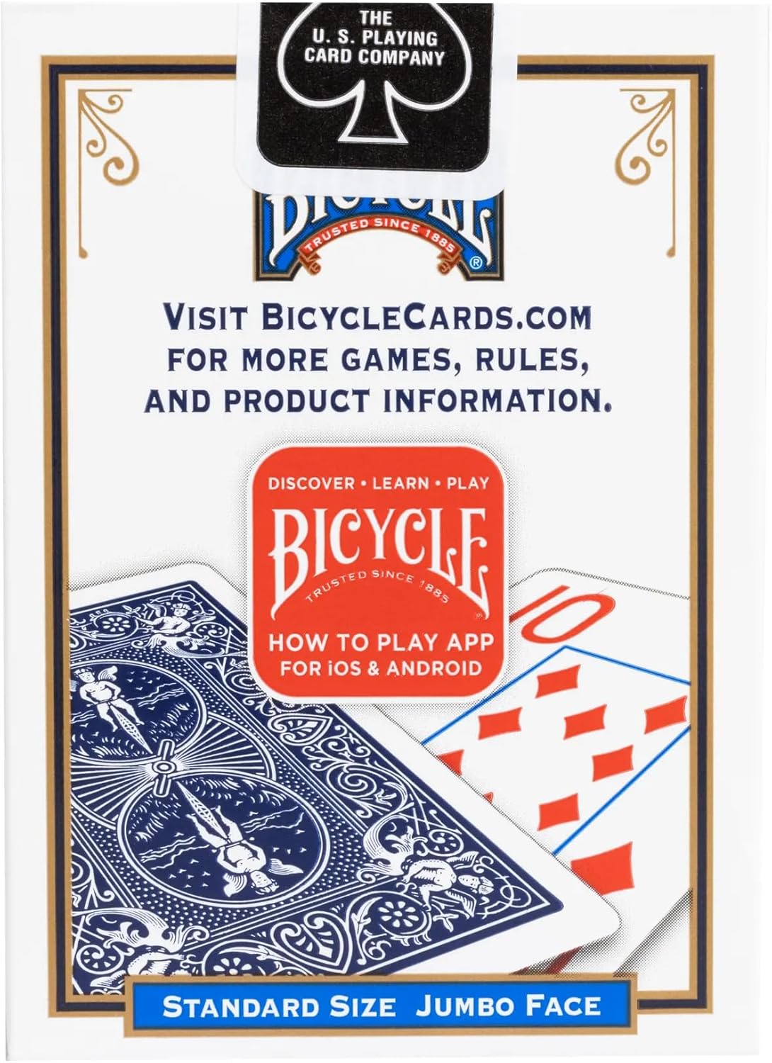 Bicycle Jumbo Index Playing Cards – Brick (12-Pack, Red & Blue Rider Backs)
