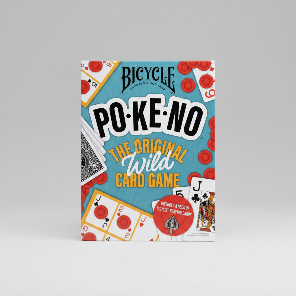 Bicycle PO-KE-NO original wild card game front box artwork