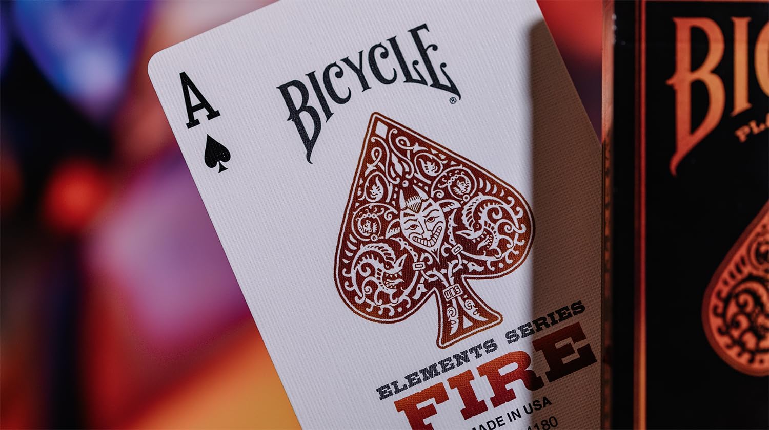 Bicycle Ace of Spades Fire Elements Series