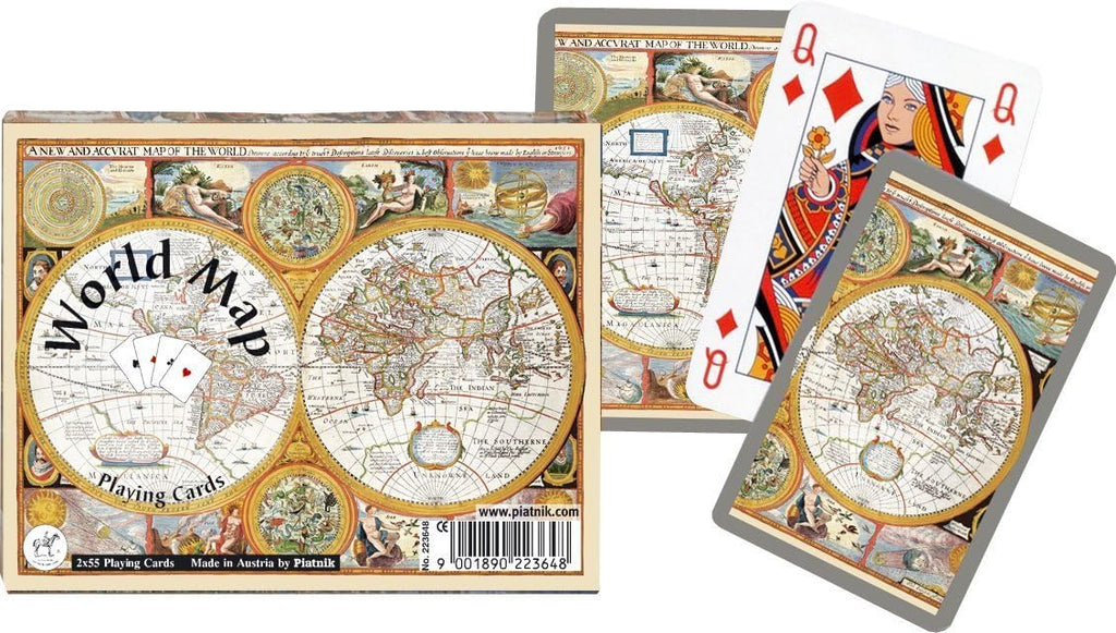 Playing Cards Map Piatnik Old World Map Double Deck Playing Cards Made Austria Bridge
