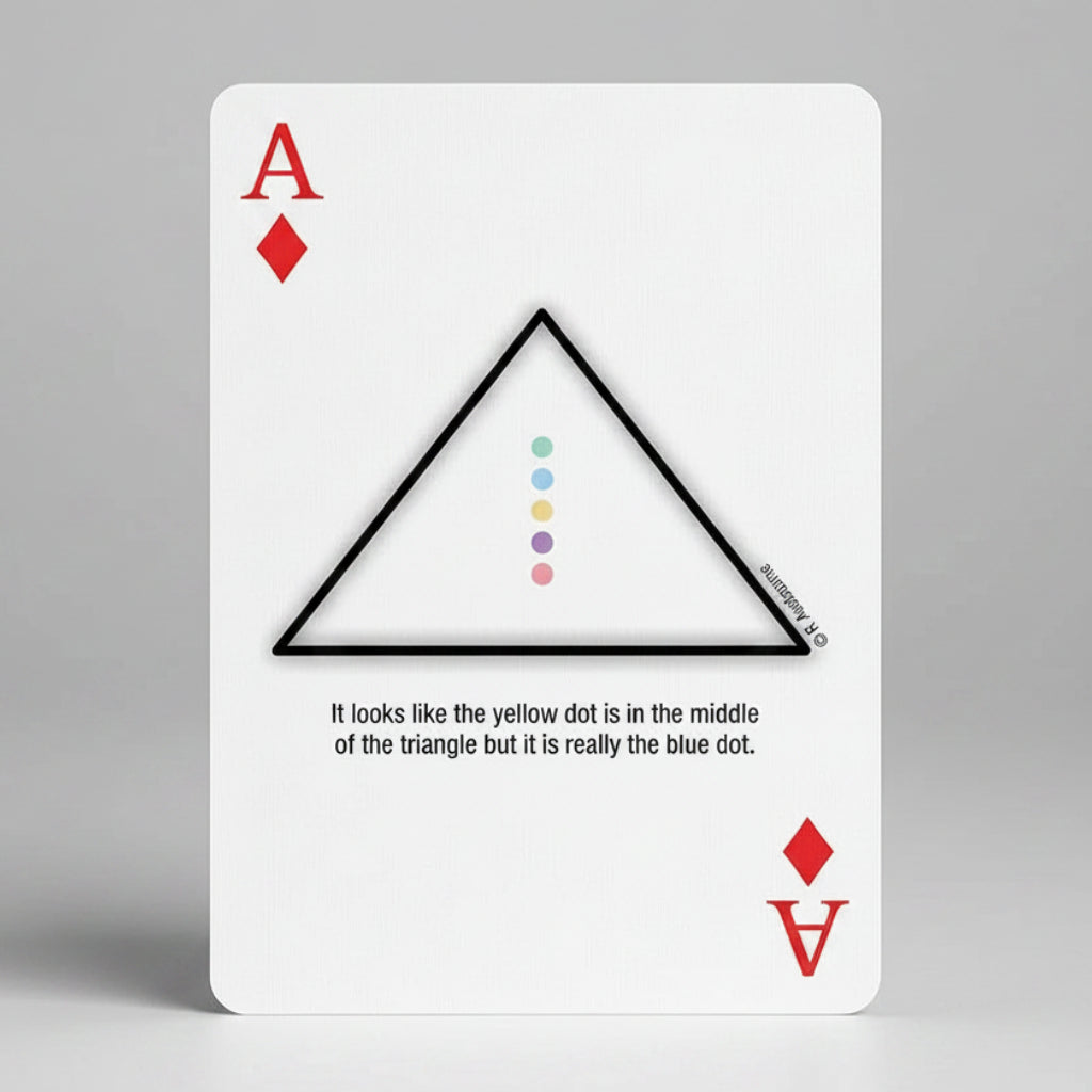 Optical Illusions and Visual Oddities II Ace of Diamonds colored dot illusion