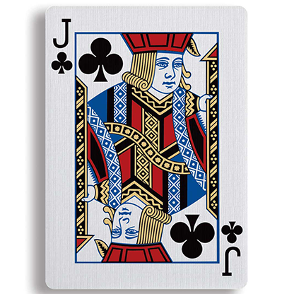 Jack of Clubs playing card on a white background