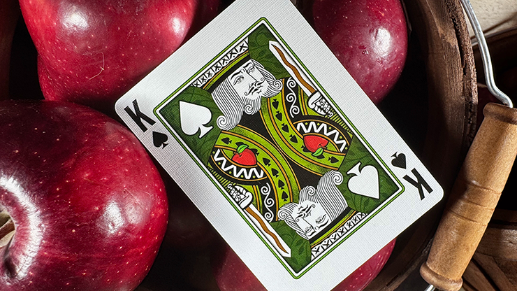 Johnny Appleseed King of Spades court card with green vine detail