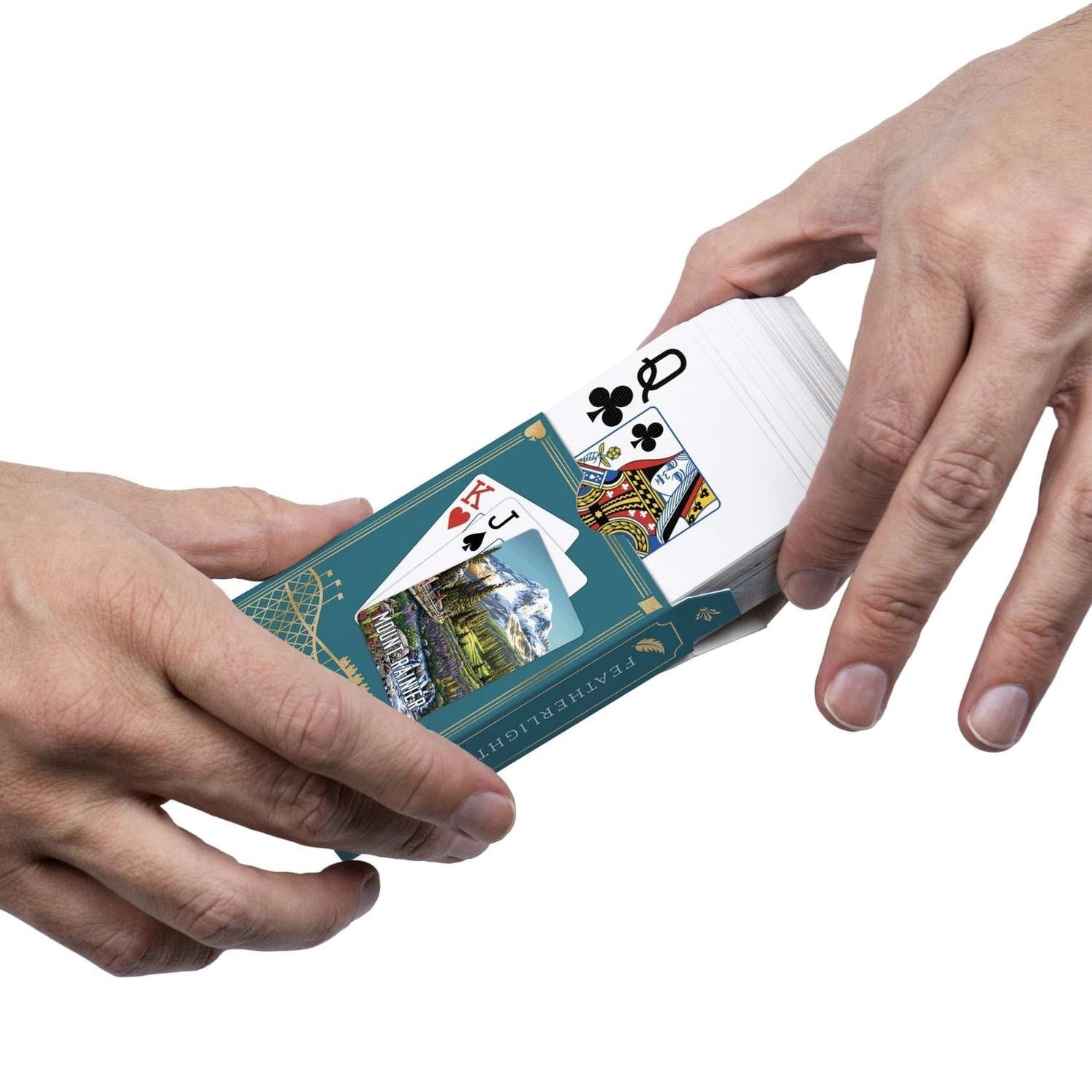 Mount Rainier Playing Cards by Boardwalk poker-size cards and illustrated tuck box