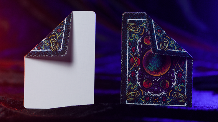 Bicycle Stellar blank-face card and double-back card for magic routines