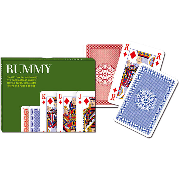 Piatnik Rummy Playing Cards double deck set in green box