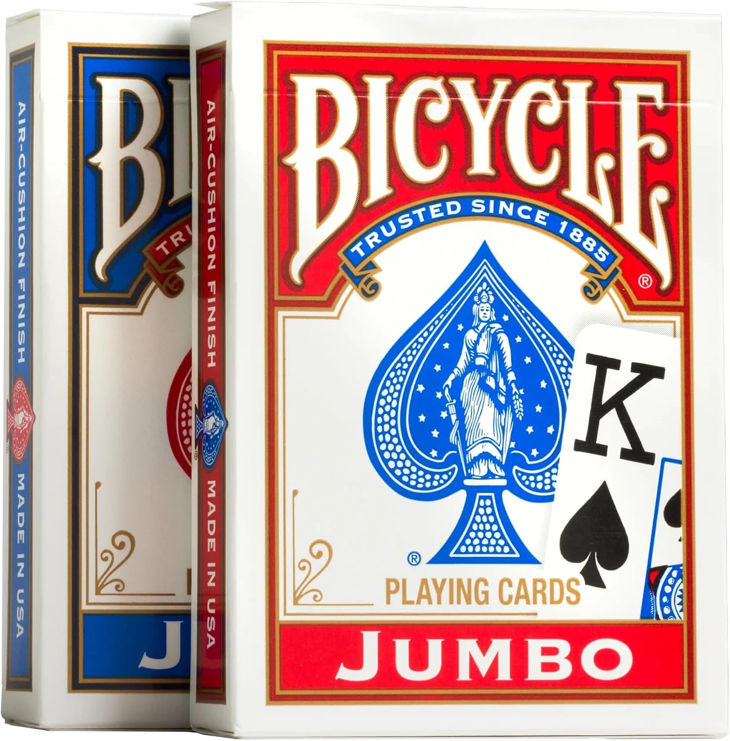 Bicycle Jumbo Index Playing Cards – Brick (12-Pack, Red & Blue Rider Backs)