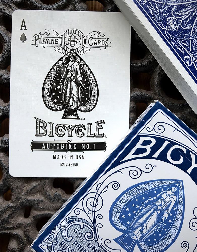 Bicycle AutoBike No. 1 Metallic Foil Playing Cards – Red & Blue Heritage Editions