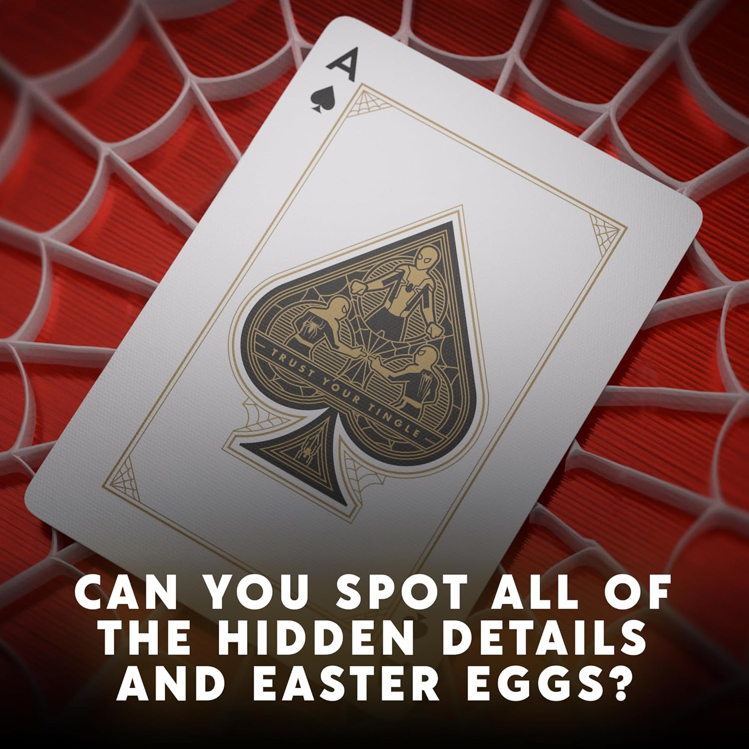Theory11 Spider-Man custom Ace of Spades with hidden artwork details