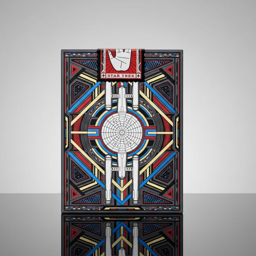 Star Trek-themed product packaging with geometric design