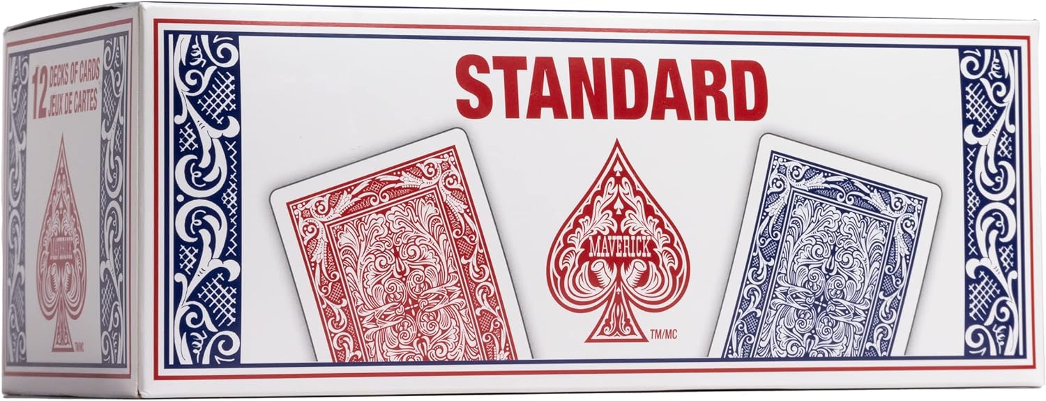 Maverick® Playing Cards – Collector’s Brick (12 Decks, Red & Blue)