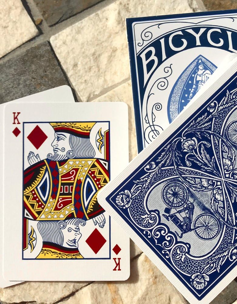 Bicycle AutoBike No. 1 Metallic Foil Playing Cards – Red & Blue Heritage Editions