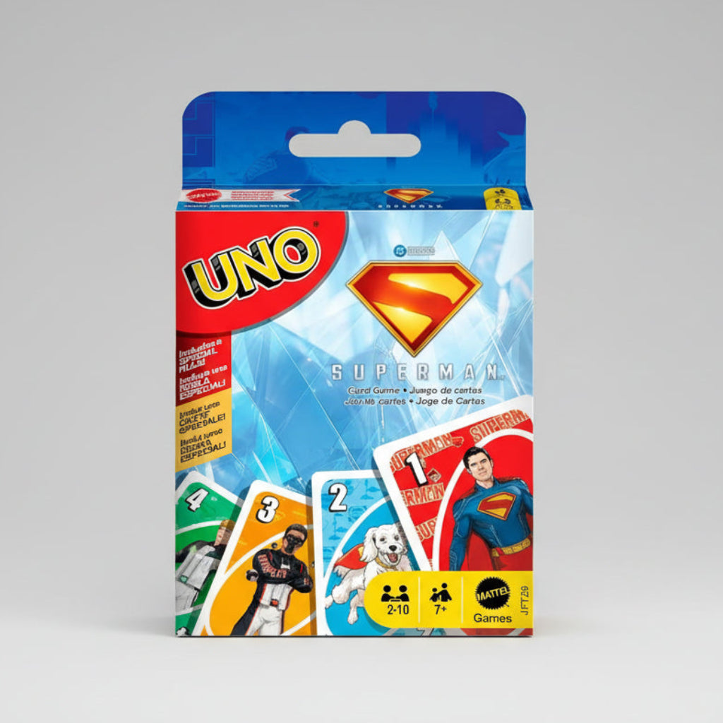 UNO Superman card game front package