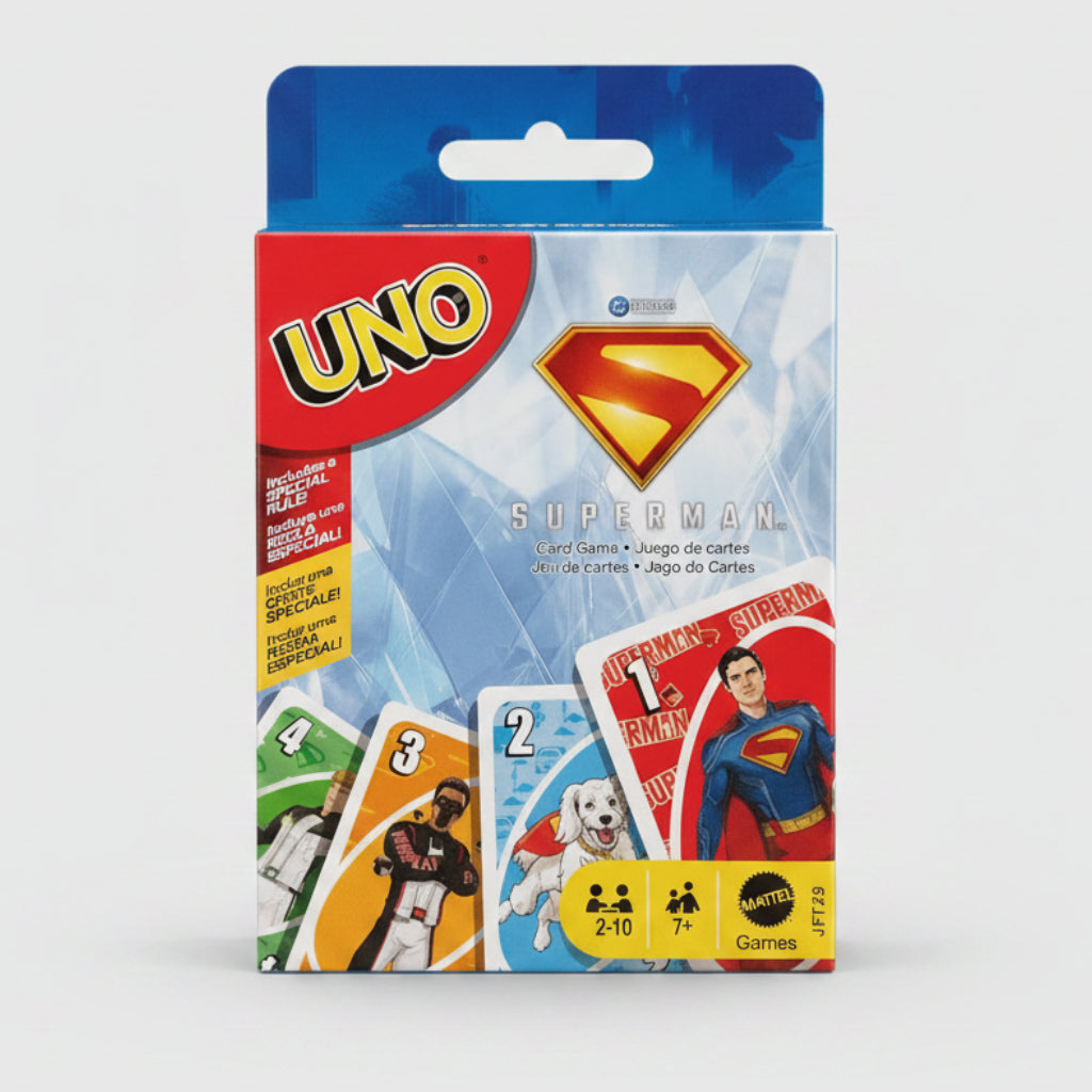 UNO Superman card game front package