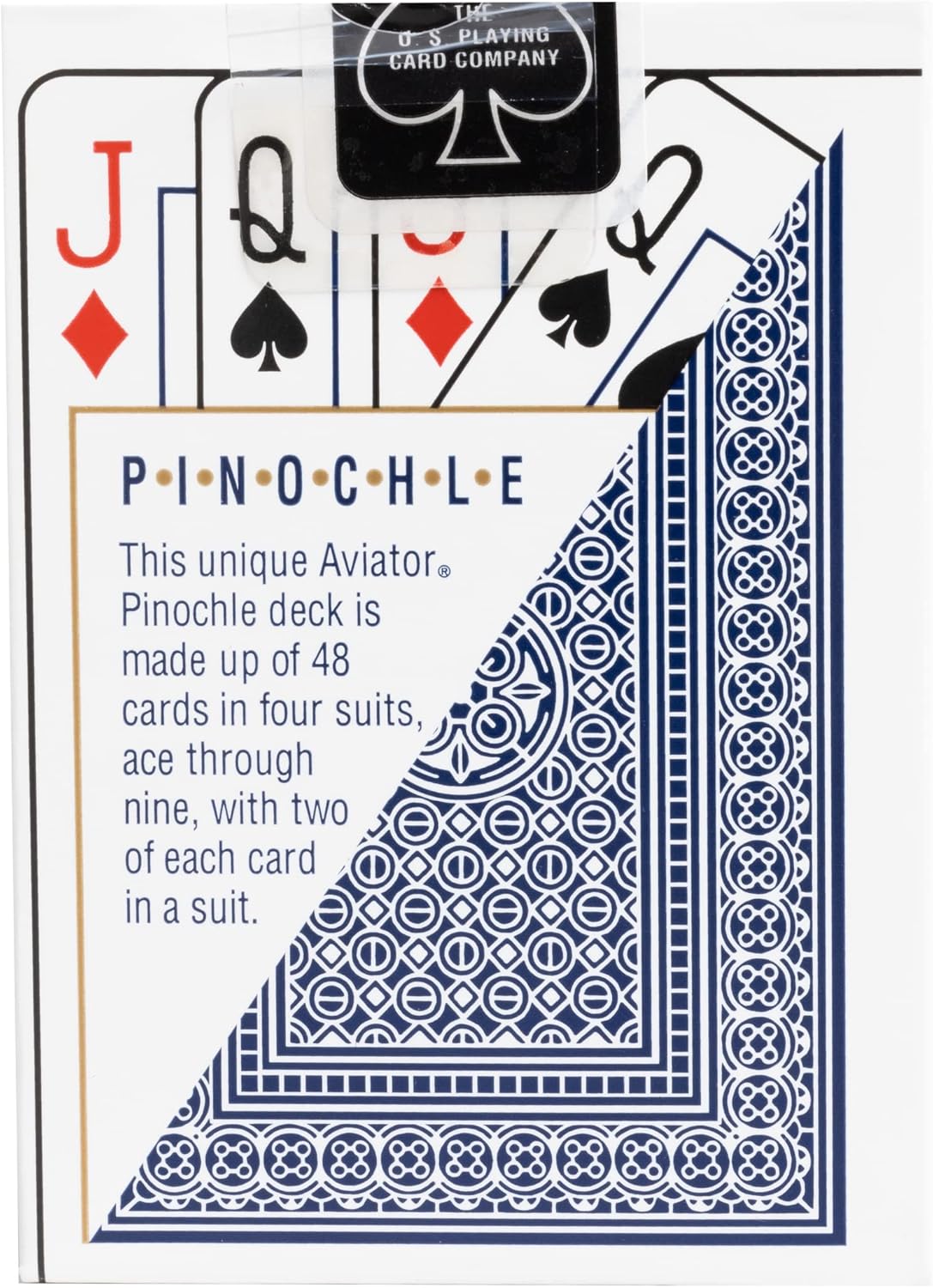 Aviator Pinochle Playing Cards – Red & Blue (Standard Index)