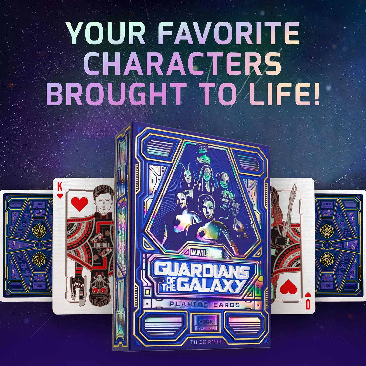 Theory11 Guardians of the Galaxy Playing Cards with custom courts and tuck box