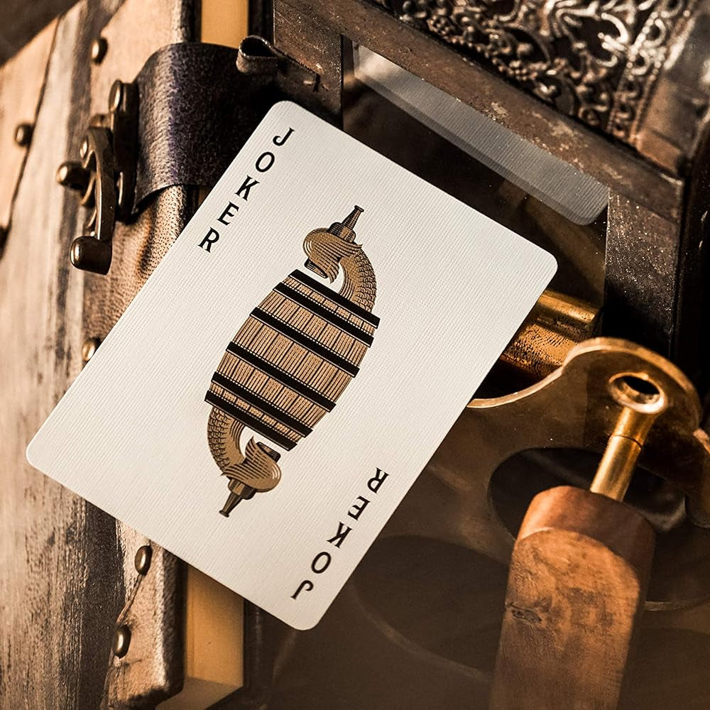 Theory11 Navigators Joker with sea serpent and wooden barrel artwork