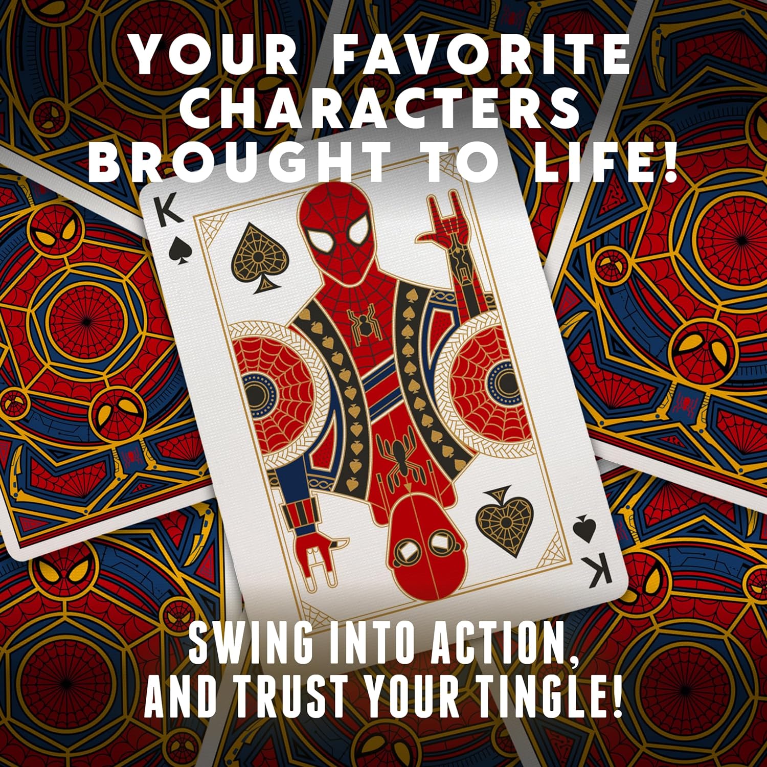 Theory11 Spider-Man deck with foil, embossing and custom character artwork