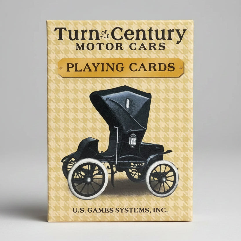 Turn of the Century Motor Cars Playing Cards by U.S. Games featuring early 1904 automobiles