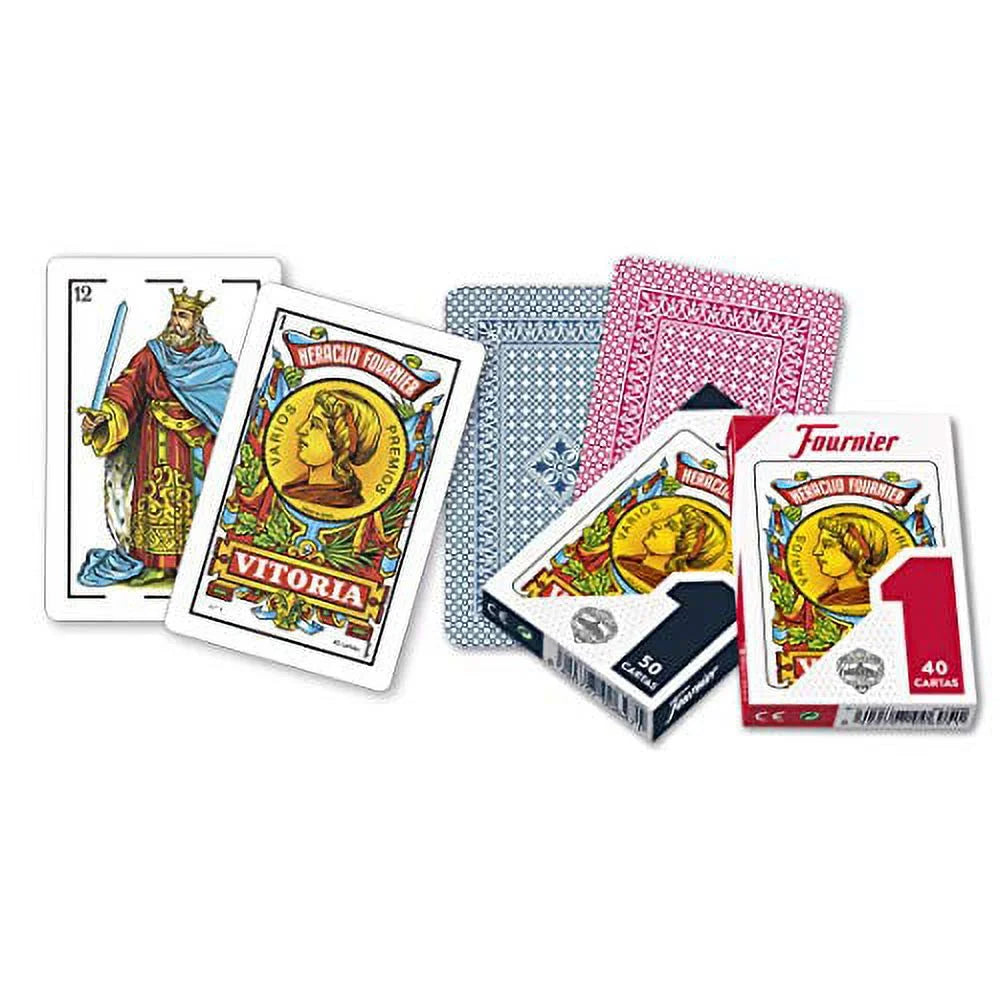 Heraclio Fournier No. 1 Spanish Playing Cards – 1/2 Brick (6 Decks) Red & Blue Mix