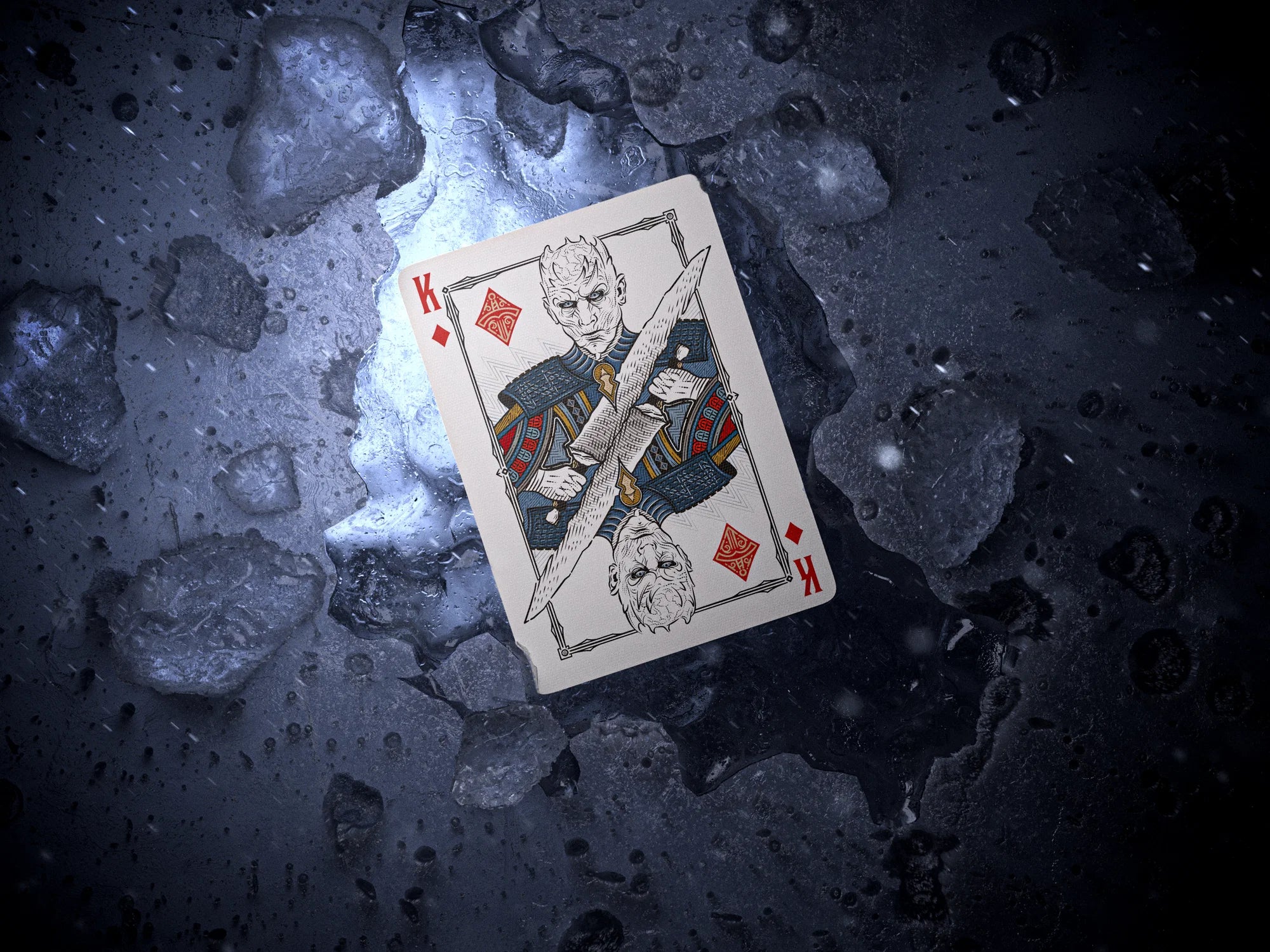 Theory11 Game of Thrones custom King card on an icy background