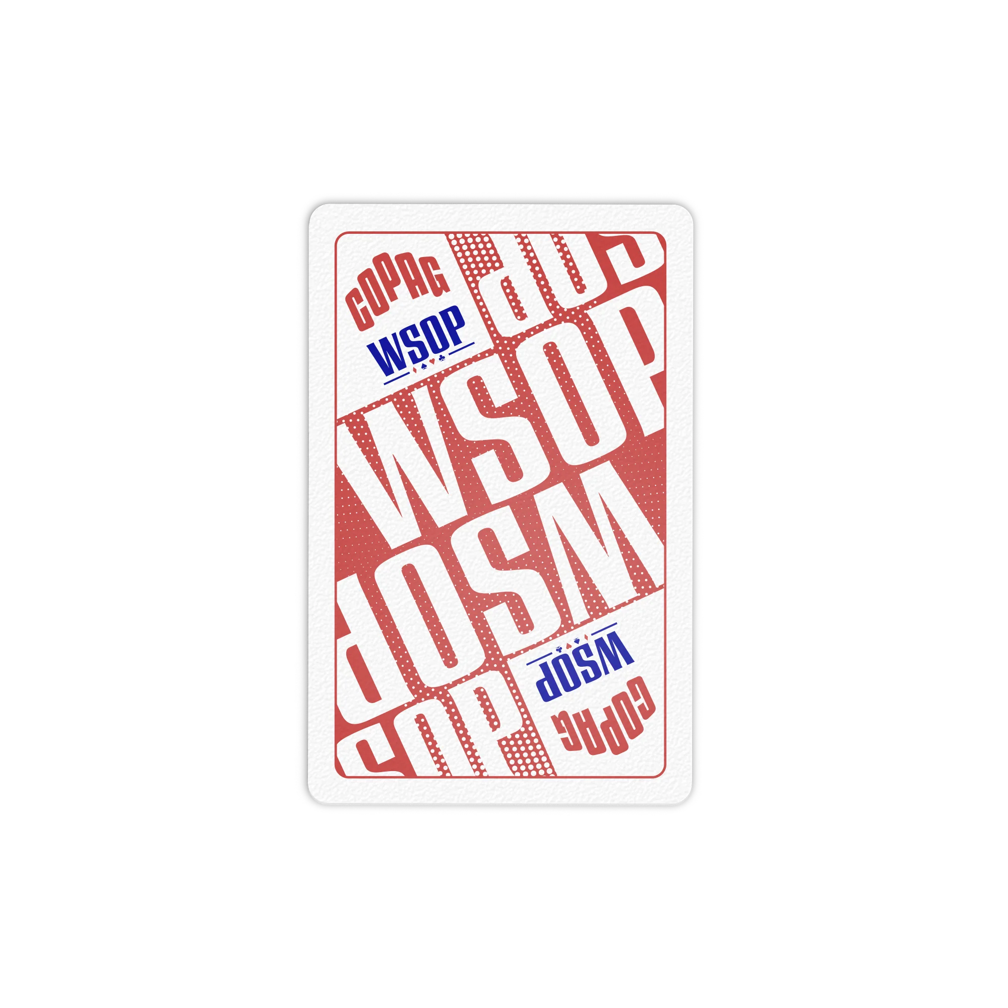Copag Retro red playing card with World Series of Poker (WSOP) branding on a white background
